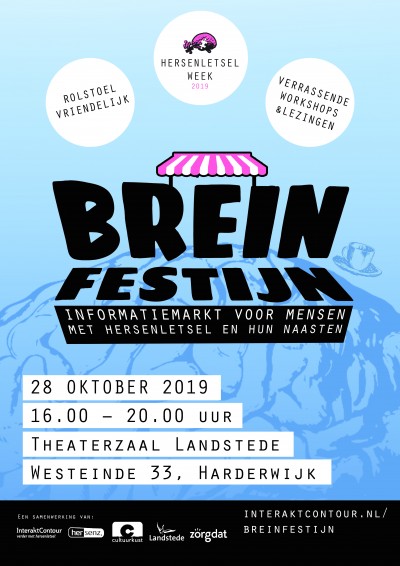 Unieke Hersenletselweek Harderwijk met informatiemarkt Breinfestijn op 28 oktober t/m 1 november '19
